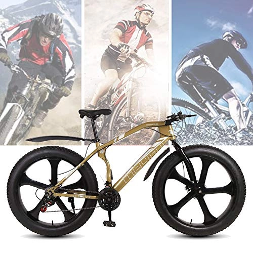 Fat Tyre Mountain Bike : YXYLD Fat Bike, Beach Snow Man Mountain Bike, 26 Inch Double Disc Brake Wide Tire Off-road Variable Speed Bike, Suitable for Height 165-185cm, 4.0 Inch Anti-skid Tire