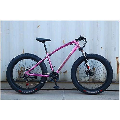 Fat Tyre Mountain Bike : ZZTHJSM Mountain Bicycle Men's Women's, 4.0 Widened Big Tire Foldable Bicycle Steel Frame, Variable Speed Fat Tire Car Damping City Bike, 5, 26 inch 24 speed