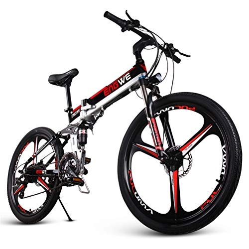Folding Electric Mountain Bike : 1Life ENGWE-3 26 Folding E-Bike Electric Bicycle with 400W 48V High-speed Motor Collapsible Frame 21 Speed Gears Bike Scooter