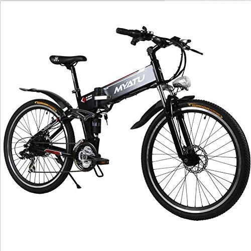 Folding Electric Mountain Bike : 26-Inch Electric Mountain Bike With Removable Large Capacity Battery, Three Working Mode Lithium Battery