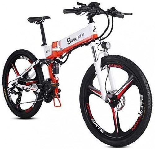 Folding Electric Mountain Bike : 26 inch folding electric mountain bike bicycle Electric bicycle electric bike Male and Female Students Bicycle, for Outdoor Sports, Exercise