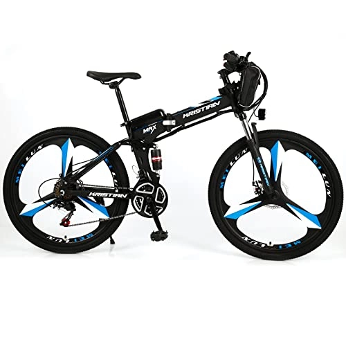 Folding Electric Mountain Bike : 36V 20AH Lithium Battery Folding Electric Bike, 150kg Load Capacity Power-Assisted Bicycle Lightweight Electric Moped Leisure Driving Electric Car