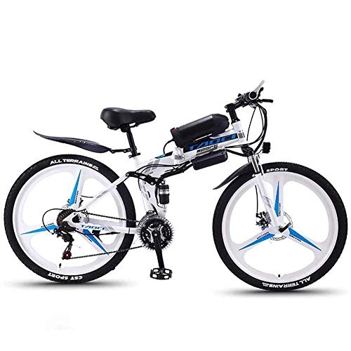Folding Electric Mountain Bike : Adult Electric Bicycle Aluminum Alloy 26in 350W 36V 8AH Detachable Lithium Ion Battery Mountain Exercise Bike