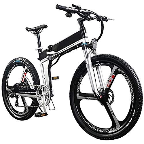 Folding Electric Mountain Bike : Adult Folding Electric Bike 26-Inch 48V Mountain Bike with 10AH Lithium Battery Bike Moped, for Outdoor Cycling Travel Work Out