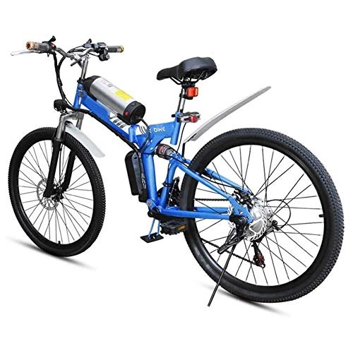 Folding Electric Mountain Bike : AGWa Folding Electric Bicycle, 20" Folding E-Bike 200W Pedal-Assist Foldable Bicycle with 9 Speed and Removable 36V / 8.7Ah Li-Ion Battery