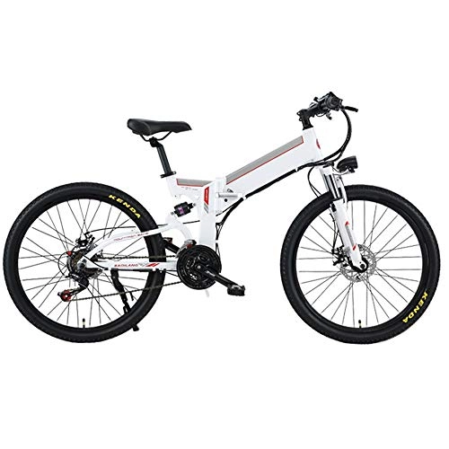 Folding Electric Mountain Bike : AI CHEN Electric Mountain Bike Lithium Battery 48V Foldable Bicycle Battery Car Adult Front and After Mechanical Disc Brakes 26 Inches