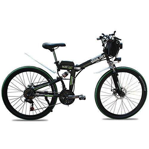 Folding Electric Mountain Bike : Amimilili Electric Bike Mountain Ebike 21 Speeds 26 inch Road Bicycle Beach / Snow Bike Removable Large Capacity Lithium-Ion Battery (48V 350W)
