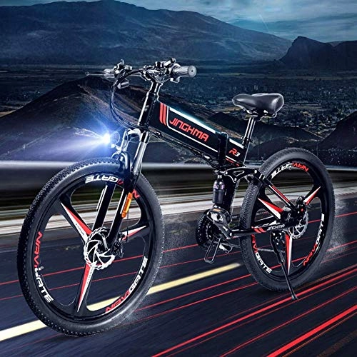 Folding Electric Mountain Bike : Bbdsj 26" Electric Mountain Bike, 7 Speed Gear Electric Folding Bikes Bicycle for Adults, High-Efficiency Lithium Battery Power Assist Bicycle with LCD Display BIKE
