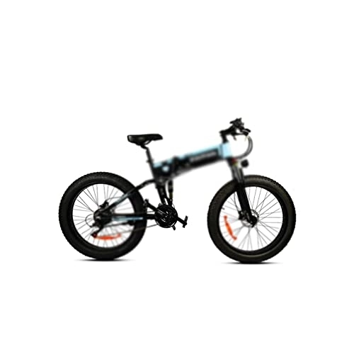 Folding Electric Mountain Bike : BEDRE Adult Electric Bicycles, Full Suspension Electric City Bike Electric Bicycle Folding Bike Model (Size : Small-24)