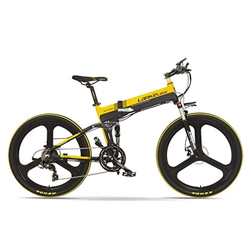 Folding Electric Mountain Bike : bicycle Mountain bike XT750-E 26 Inch Folding Electric Bike, Front & Rear Disc Brake, 48V 400W Motor, Long Endurance, with LCD Display, Pedal Assist Bicycle