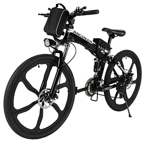 Folding Electric Mountain Bike : BONHEUR 20 / 26 / 27.5" Electric Bike for Adults, Electric Bicycle / Commute Ebike with 250W Motor, 36V 8 / 10Ah Battery, Professional 7 / 21 Speed Transmission Gears