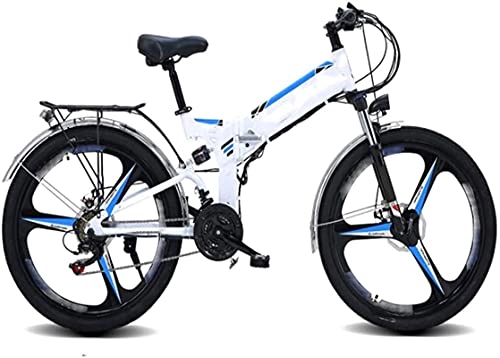 Folding Electric Mountain Bike : CASTOR Electric Bike 26 inch Folding Electric Bikes Bicycle Mountain, 48V10Ah lithium battery 21 speed Adult Bike GPS positioning Sports Cycling