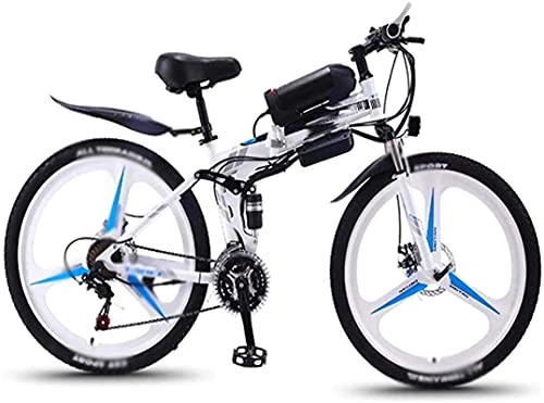 Folding Electric Mountain Bike : CASTOR Electric Bike 26 inch Folding Electric Bikes, shockabsorbing fork 350W Mountain snow Bikes Sports Outdoor Adult Bicycle