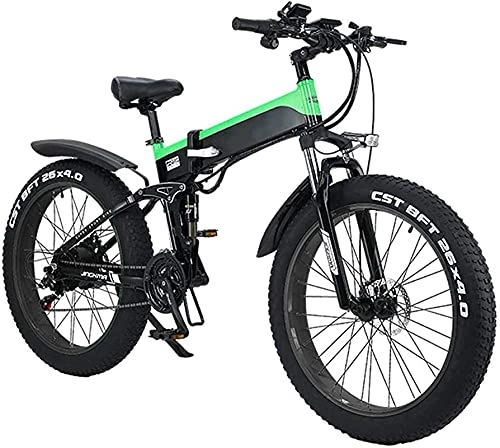 Folding Electric Mountain Bike : CASTOR Electric Bike Adult Folding Electric Bikes, Hybrid Recumbent / Road Bikes, with Aluminum Alloy Frame, LCD Screen, Three Riding Mode, 7 Speed 26 Inch City Mountain Bicycle Booster