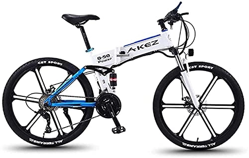 Folding Electric Mountain Bike : CASTOR Electric Bike Bikes, Electric Bike for Adults And Teens Folding Comfort Mountain EBikes 350W Aluminum Alloy Bicycle with 3 Riding Modes for Sports Outdoor Cycling Travel Commuting