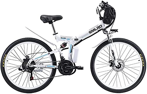 Folding Electric Mountain Bike : CASTOR Electric Bike Bikes, Electric Mountain Bike 26" Wheel Folding bike LED Display 21 Speed Electric Bicycle Commute bike 500W Motor, Three Modes Riding Assist, Portable Easy To Store for Adult