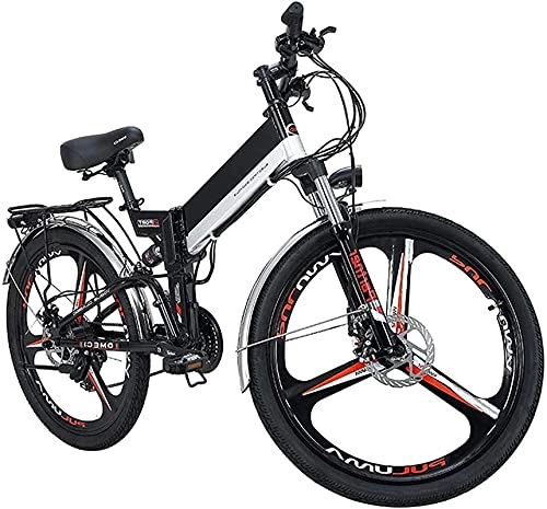 Folding Electric Mountain Bike : CASTOR Electric Bike Bikes, Folding bike Electric Mountain Bike 21 Speed 3 Mode LCD Display Folding Bicycle Lightweight Aluminum Mountain EBike Road Bikes for Sports Outdoor Cycling Travel