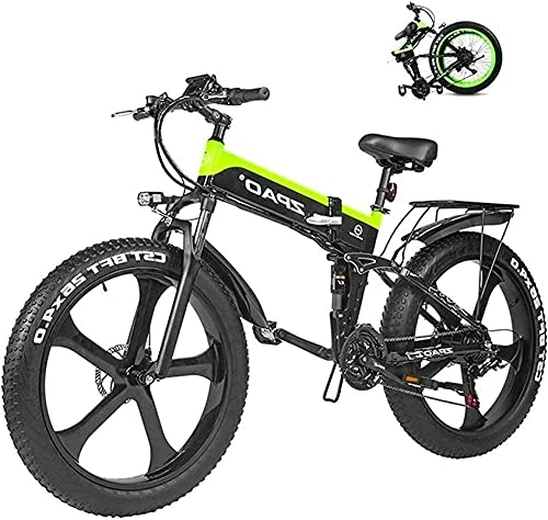 Folding Electric Mountain Bike : CASTOR Electric Bike Electric Mountain Bike 26 Inches 1000W 48V 12.8ah Folding Fat Tire Snow Bike Ebike Pedal Assist Lithium Battery Hydraulic Disc Brakes For Adult