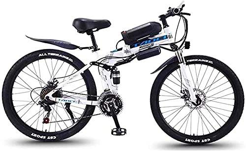 Folding Electric Mountain Bike : CASTOR Electric Bike Fast Electric Bikes for Adults Folding Electric Mountain Bike, 350W Snow Bikes, Removable 36V 8AH LithiumIon Battery for, Adult Premium Full Suspension 26 Inch Electric Bicycle