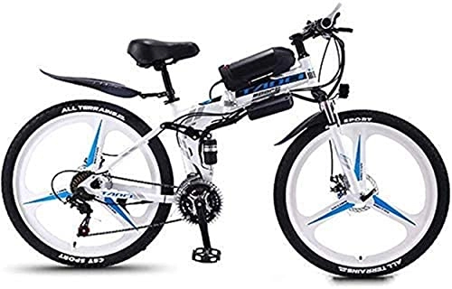Folding Electric Mountain Bike : CASTOR Electric Bike Folding Electric Bike EBike 26'' Electric Bicycle with 36V 350W Motor And 21 Speed Gear Snow Bicycle Moped Electric Mountain Bike Aluminum Frame