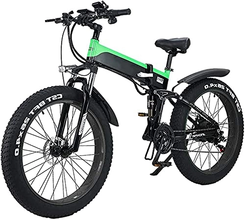 Folding Electric Mountain Bike : CASTOR Electric Bike Folding Electric Mountain City Bike, LED Display Electric Bicycle Commute bike 500W 48V 10Ah Motor, 120Kg Max Load, Portable Easy To Store