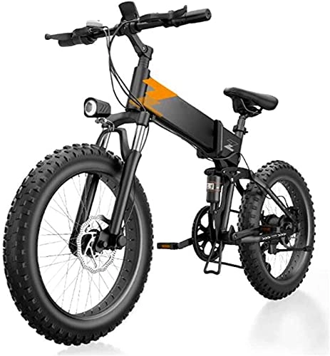 Folding Electric Mountain Bike : CCLLA 20 In 26In Electric Mountain Bike for Adults Fat Tire Folding Electric Bicycle with 48V 10Ah Anti-Theft Lithium-Ion Battery 400W Motor Maximum Load 440 Pounds