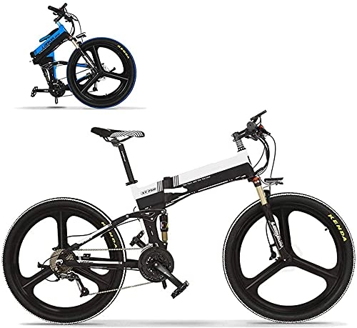 Folding Electric Mountain Bike : CCLLA 26" Electric Bikes for Adult, Folding Mountain Bike Electric Bicycle 350W Brushless Motor 48V Portable for Outdoor