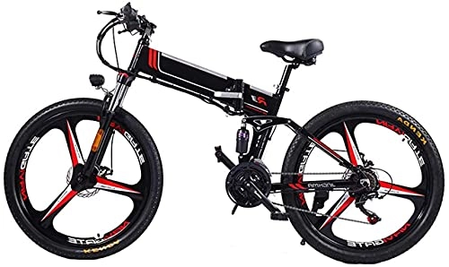 Folding Electric Mountain Bike : CCLLA Electric Bike Folding Mountain E-Bike for Adults 3 Riding Modes 350W Motor, Lightweight Magnesium Alloy Frame Foldable E-Bike with LCD Screen, for City Outdoor Cycling Travel Work Out