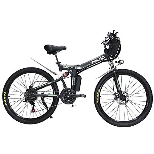 Folding Electric Mountain Bike : COCKE 26'' Electric Mountain Bike with Collapsible, High Capacity Lithium Ion Battery (36V 250W), E-Bike 21 Speed Gear And Three Working Modes.