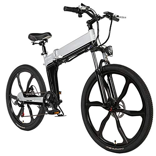 Folding Electric Mountain Bike : COKECO 26'' Electric Mountain Bike With Removable Battery Mountain Electric Bicycle Booster 48V12.8Ah Lithium Battery Electric Folding Electric Bicycle Three Riding Modes LED Display