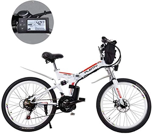 Folding Electric Mountain Bike : CSS Electric Mountain Bikes, 24 inch Removable Lithium Battery Mountain Electric Folding Bicycle with Hanging Bag Three Riding Modes Suitable 6-20, 12ah / 576Wh