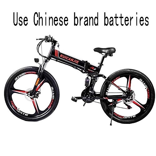 Folding Electric Mountain Bike : cuzona mountain assisted folding lithium standard electric R3 bicycle bike 48V national cross-country variable speed 26-inch walking-CN_48V_10A_250W