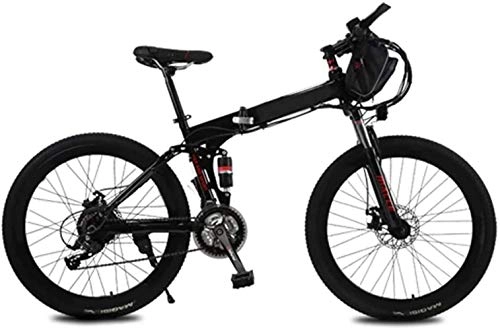 Folding Electric Mountain Bike : Dirty hamper Mountain Bike 250W 26'' Electric Bicycle With Removable 36V 12 AH Lithium-Ion Battery (Color : Black)