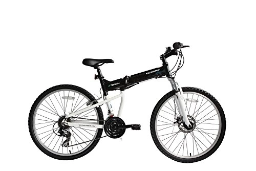 Folding Electric Mountain Bike : ECOSMO 26" Wheels New Aluminium Folding MTB Bicycle Bike SHIMANO- 26AF18BL