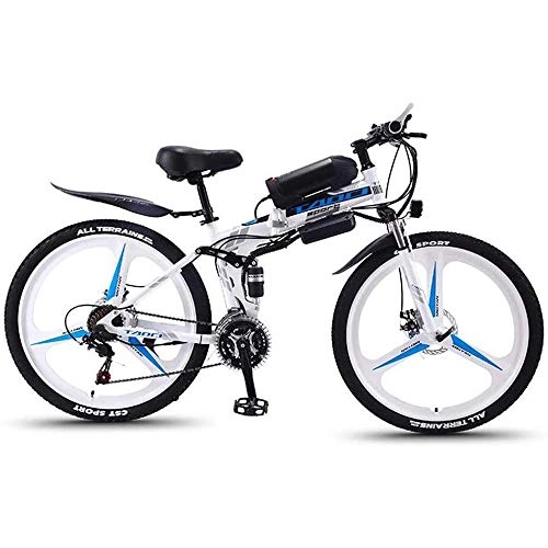 Folding Electric Mountain Bike : Electric Bicycle Sporting 21 / 27-Speed Gear E-Bike 350W Mountain Electric Bicycle 26 Inch Folding Moped 36V10AH Lithium Ion Battery Battery Car