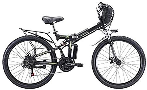 Folding Electric Mountain Bike : Electric Bike 24 / 26" 350 / 500W Electric Bicycle Sporting 21 Speed Gear Ebike Brushless Gear Motor with Removable Waterproof Large Capacity 48V Lithium Battery And Battery Charger