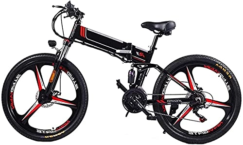 Folding Electric Mountain Bike : Electric Bike Bikes, Electric Bike Folding Mountain EBike for Adults 3 Riding Modes 350W Motor, Lightweight Magnesium Alloy Frame Folding EBike with LCD Screen, for City Outdoor Cycling Travel Work Ou