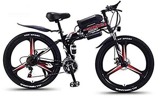 Folding Electric Mountain Bike : Electric Bike Electric Mountain Bike 26'' Electric Bike Foldable Mountain Bicycle for Adults 36V 350W 13AH Removable Lithium-Ion Battery E-Bike Fat Tire Double Disc Brakes LED Light for the jungle tra