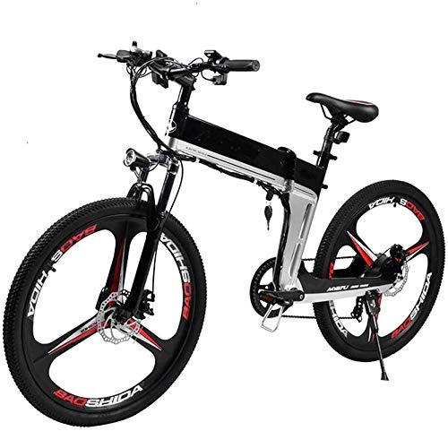 Folding Electric Mountain Bike : Electric Bike Electric Mountain Bike 26'' Electric Mountain Bike Removable Large Capacity Lithium-ion Battery 48v 250w Electric Bike 21 Speed Gear Three Working Modes Max 120 Kg Lithium Battery Beach
