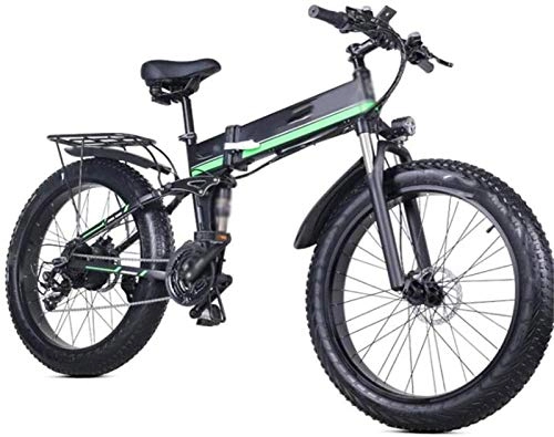 Folding Electric Mountain Bike : Electric Bike Electric Mountain Bike 26 in Folding Electric Bikes 1000W 48V / 12.8Ah Mountain Bike, Snowmobile Headlights LED Display Outdoor Cycling Travel Work Out for the jungle trails, the snow, th