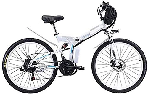 Folding Electric Mountain Bike : Electric Bike Electric Mountain Bike Electric Snow Bike, 24 / 26" 350 / 500W Electric Bicycle Sporting 21 Speed Gear Ebike Brushless Gear Motor with Removable Waterproof Large Capacity 48V Lithium Battery