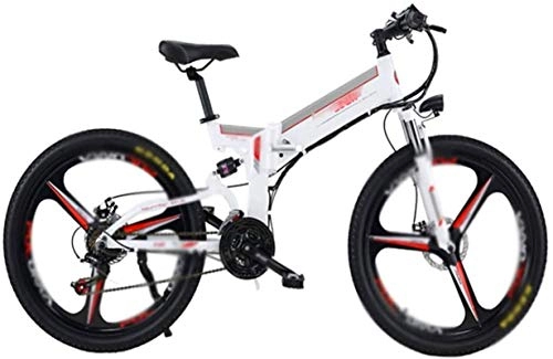 Folding Electric Mountain Bike : Electric Bike Electric Mountain Bike Electric Snow Bike, 26 in Electric Bikes 48V / 12Ah lithium battery Power saving, shock absorber LED display control instrument Bicycle Outdoor Cycling Travel Lith