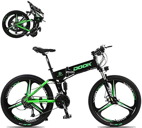 Folding Electric Mountain Bike : Electric Bike Electric Mountain Bike Electric Snow Bike, 26-In Folding Electric Bike for Adult with 250W36V8A Lithium Battery 27-Speed Aluminum Alloy Cross-Country E-Bike with LCD Display Load 150 Kg