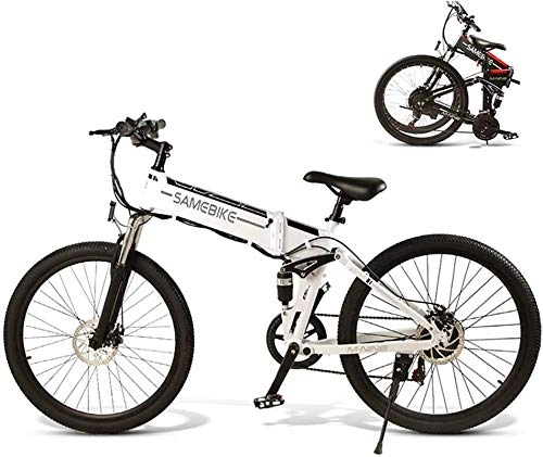 Folding Electric Mountain Bike : Electric Bike Electric Mountain Bike Electric Snow Bike, 28" Electric Trekking / Touring Bike for Adults, 21 Speed Gears Electric Bicycle with 10.4Ah / 48V Removable Lithium-Ion Battery, Front Suspensio