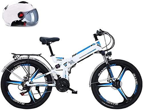 Folding Electric Mountain Bike : Electric Bike Electric Mountain Bike Electric Snow Bike, Electric Bike Electric Mountain Bike 300W Ebike 26'' Electric Bicycle, 25Km / H Adults Ebike with Removable 10Ah Battery, Professional 21 Speed G