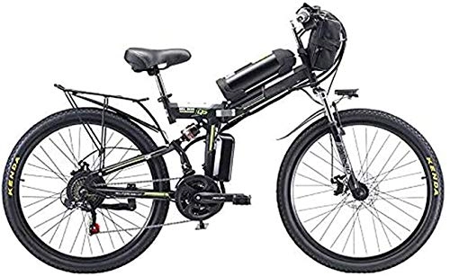 Folding Electric Mountain Bike : Electric Bike Electric Mountain Bike Electric Snow Bike, Electric Bike, Folding Electric, High Carbon Steel Material Mountain Bike with 26" Super, 21 Speed Gears, 500W Motor Removable, Lithium Battery