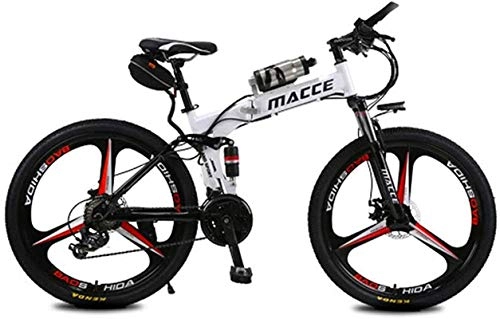 Folding Electric Mountain Bike : Electric Bike Electric Mountain Bike Electric Snow Bike, Electric Bikes for Adult, Magnesium Alloy Ebikes Bicycles All Terrain, 26" 250W 12Ah Removable Lithium-Ion Battery Mountain Ebike for Mens Lithi