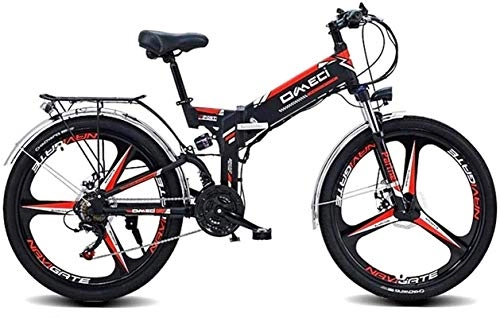 Folding Electric Mountain Bike : Electric Bike Electric Mountain Bike Electric Snow Bike, Fast Electric Bikes for Adults 26" Electric Mountain Bike, Adult Electric Bicycle / Commute Ebike with 300W Motor, 48V 10Ah Battery, Professional