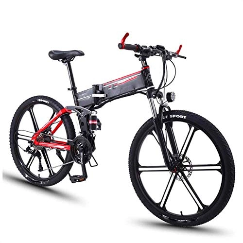 Folding Electric Mountain Bike : Electric Bike Electric Mountain Bike Folding Electric Bike, 350W 26'' Adult Aluminum Alloy Electric Bicycle with Removable 36V 8AH Lithium-Ion 27 Speed Shifter Dual Disc Brakes Unisex for the jungle t