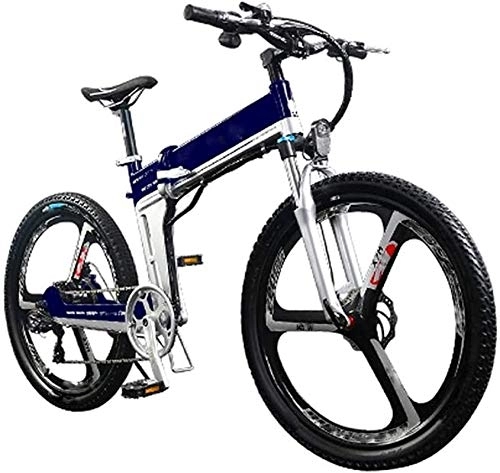 Folding Electric Mountain Bike : Electric Bike, Mini Electric Bike, with 400W Motor 26'' Folding Mountain Electric Bicycle Hidden Removable Lithium Battery Dual Disc Brakes City Electric Bike for Adults Unisex Lithium Battery Be